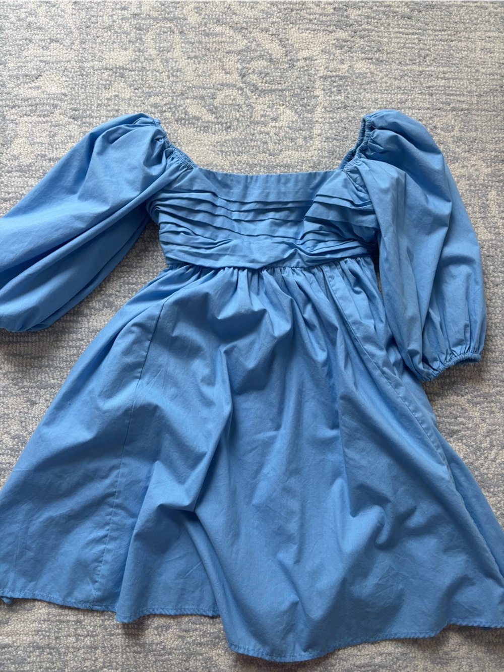 Abercrombie & Fitch Sky Blue Puff-Sleeve Dress
